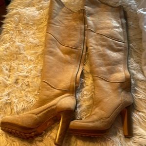 UGG knee high boots, tan, size 8M
